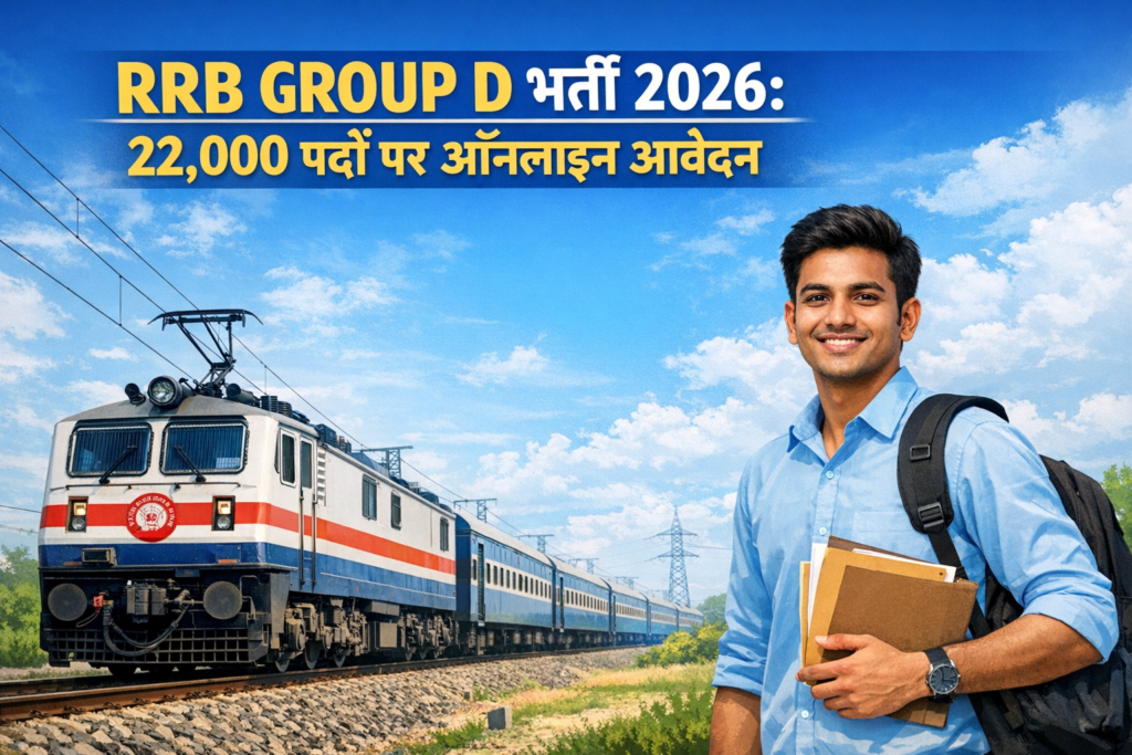 RRB Group D भर्ती 2026: 22000 पदों पर ऑनलाइन आवेदन शुरू