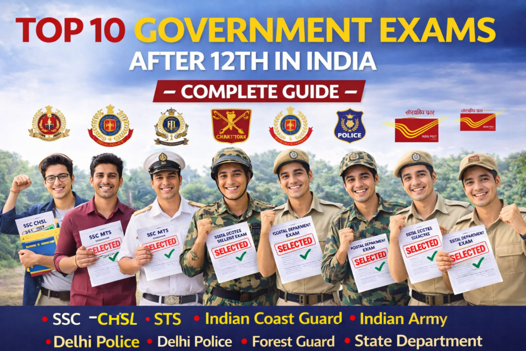 Top Government Exams After 12th in India