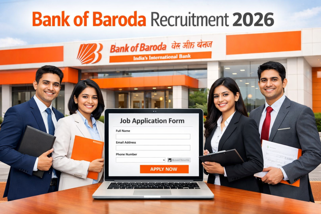 बैंक ऑफ बड़ौदा भर्ती 2026: 104 पदों पर बड़ी भर्ती, ऐसे करें आवेदन 2 Bank of Baroda Recruitment 2026 featured image for 104 posts apply online article