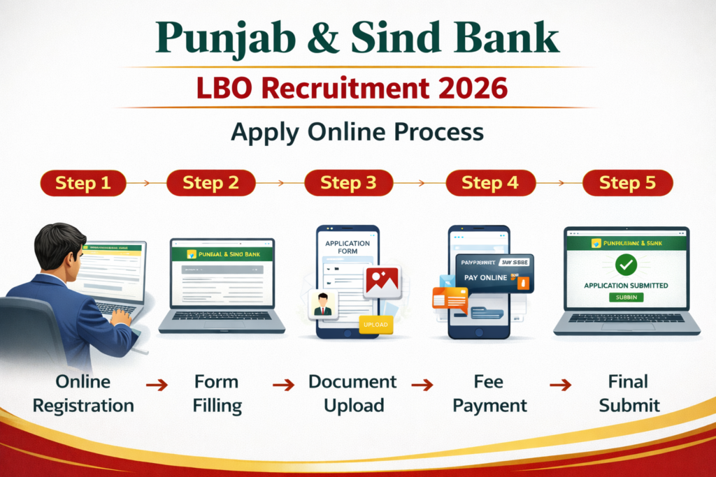 Punjab and Sind Bank LBO Recruitment 2026 apply online process image