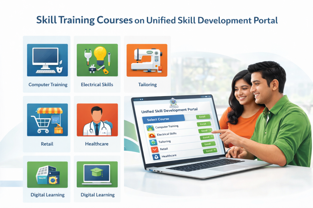 Skill training courses on Unified Skill Development Portal