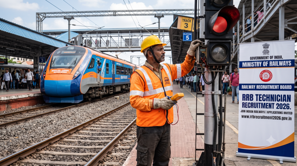 RRB Technician Recruitment 2026 official railway technician recruitment banner